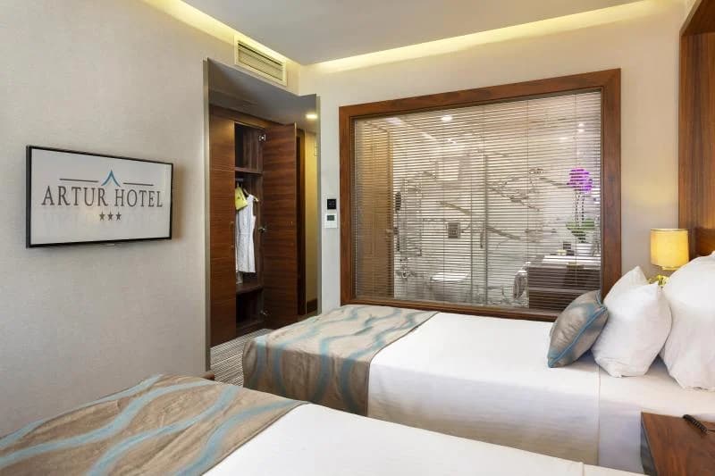 Standart İki Tek Kişilik Yataklı Şehir Manzaralı Oda 2